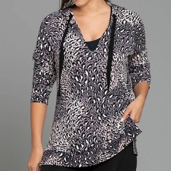 Peach Women's Leopard Print Palmer Hoodie - XS - Picture 1 of 9